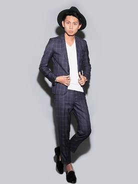 「撮影」｜「アイテム（スラックス）」を使った、koukiさん（メンズ・183cm）の春コーディネート