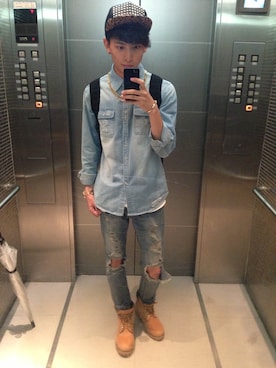「Cartier」｜「アイテム（キャップ）」を使った、koukiさん（メンズ・183cm）の夏コーディネート