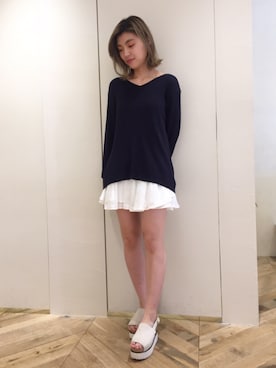 「snidel」｜moe yoshidaさん（レディース・168cm）の夏コーディネート