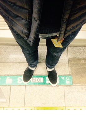 「Levis」｜「アイテム（ダウンジャケット/コート）」を使った、xxxnbxxxさん（メンズ・174cm）の冬コーディネート