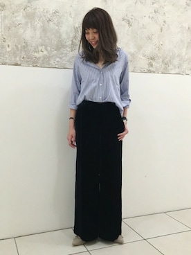 「FRAMeWORK（フレームワーク）のアイテム（パンツ）」を使った、sari_iさん（レディース・167cm）の夏コーディネート