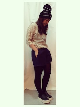 「ANOTHER BRANCH（アナザーブランチ）のアイテム（トップス）」を使った、Mikki Kaoriさん（レディース・152cm）の秋コーディネート