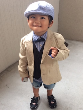 「ZARA KIDS」｜「アイテム（トレンチコート）」を使った、Love☻~mi corazón~さん（キッズ・90cm）の夏コーディネート