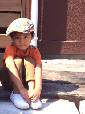 「タータンチェック」｜Love☻~mi corazón~さん（キッズ・100cm）の秋コーディネート