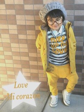 「ZARA KIDS」｜「アイテム（ナイロンジャケット）」を使った、Love☻~mi corazón~さん（キッズ・100cm）の冬コーディネート