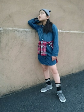 「ドラフトGAP」｜「アイテム（ワンピース/ドレス）」を使った、sunnydayさん（キッズ・140cm）の夏コーディネート