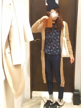 「花柄 トップス」｜日さん（レディース・158cm）の冬コーディネート
