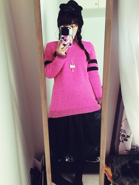 「3rd by VANQUISH（サードバイヴァンキッシュ）のアイテム（スカート）」を使った、JUEさん（レディース・153cm）の秋コーディネート
