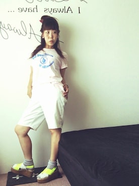 「VOLCOM」｜「アイテム（その他）」を使った、JUEさん（レディース・153cm）の夏コーディネート