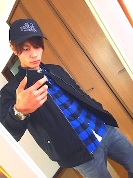 「G-STAR RAW（ジースターロゥ）のアイテム（キャップ）」を使った、TAKUYA さん（メンズ・165cm）の冬コーディネート