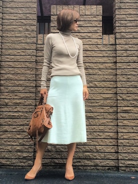 「BALENCIAGA」｜「アイテム（パンプス）」を使った、MAMIさん（レディース・161cm）の秋コーディネート