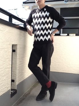 「RED KAP（レッドキャップ）のアイテム（スラックス）」を使った、だいーちさん（メンズ・172cm）の秋コーディネート