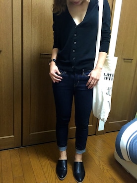 「TODAYFUL（トゥデイフル）のVintageトートバッグ（トートバッグ）」を使った、Honamiさん（レディース・148cm）の秋コーディネート