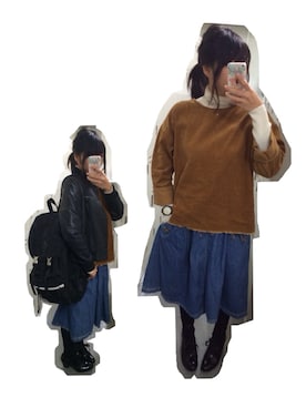 「ゆるゆる」｜「アイテム（その他シューズ）」を使った、まっちゃんさん（レディース・156cm）の冬コーディネート