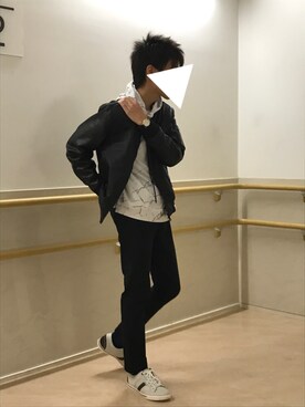 「AZUL by moussy（アズールバイマウジー）のアイテム（MA-1）」を使った、Søne:Rさん（メンズ・167cm）の秋コーディネート