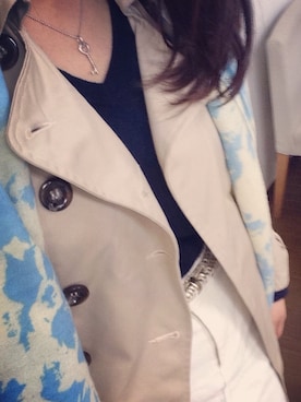 「UNIQLO（ユニクロ）のアイテム（ニット/セーター、ブルー系）」を使った、hamaさん（レディース・160cm）の春コーディネート