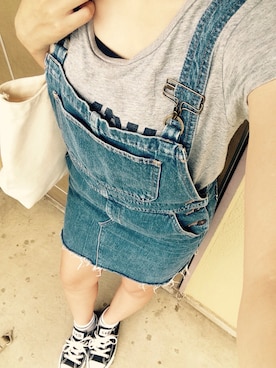 「allstar」｜「アイテム（サロペット/オーバーオール）」を使った、kyokoさん（レディース・153cm）の夏コーディネート