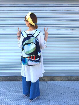 「アディダスオリジナルス」｜「アイテム（ヘアアクセサリー）」を使った、cocoさん（レディース・154cm）の春コーディネート