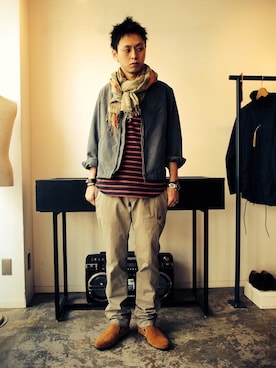 「STILL BY HAND」｜「アイテム（その他アウター）」を使った、ogu-junさん（メンズ・177cm）の春コーディネート