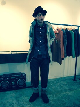 「STILL BY HAND（スティルバイハンド）のアイテム（その他アウター）」を使った、ogu-junさん（メンズ・177cm）の春コーディネート