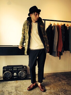 「STILL BY HAND」｜「アイテム（その他アウター）」を使った、ogu-junさん（メンズ・177cm）の春コーディネート