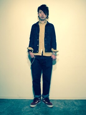 「STILL BY HAND」｜「アイテム（デニムジャケット）」を使った、ogu-junさん（メンズ・177cm）の春コーディネート