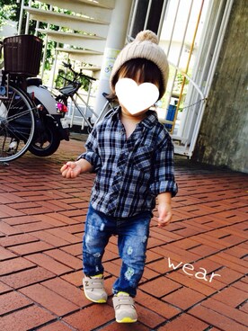 Chibiෆ̈さん（キッズ・80cm）の秋コーディネート