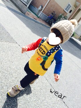 Chibiෆ̈さん（キッズ・80cm）の秋コーディネート