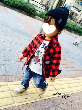 Chibiෆ̈さん（キッズ・80cm）の秋コーディネート