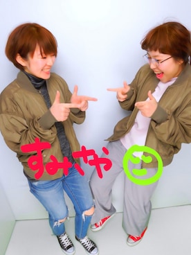 「OSMOSIS（オズモーシス）のアイテム（その他アウター）」を使った、ててさん（レディース・158cm）の冬コーディネート
