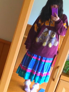 「skirt」｜「アイテム（スウェット）」を使った、yumaさん（レディース・151cm）の秋コーディネート