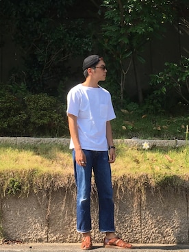 「フレンチカジュアル」｜やすさん（メンズ・178cm）の夏コーディネート