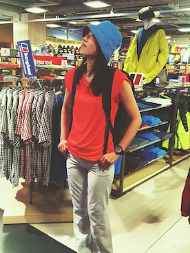 「アイテム（バックパック/リュック）」を使った、あややさん（レディース・168cm）の春コーディネート