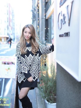 「ENVYM（アンビー）のアイテム（チュニック）」を使った、itsukiさん（レディース・158cm）の冬コーディネート
