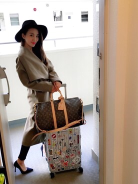 「GYDA（ジェイダ）のアイテム（カバーオール）」を使った、itsukiさん（レディース・158cm）の冬コーディネート