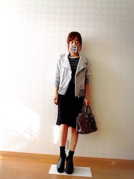 「HERE'S（HERE'S）のアイテム（シューズ）」を使った、ay❤︎さん（レディース・154cm）の秋コーディネート