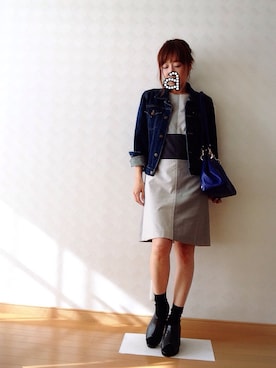 「HERE'S（HERE'S）のアイテム（シューズ）」を使った、ay❤︎さん（レディース・154cm）の秋コーディネート