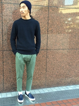 「クロップドパンツ」｜suzukiさん（メンズ・177cm）の冬コーディネート
