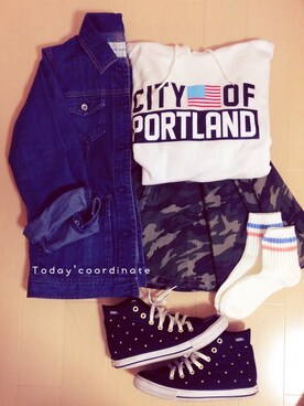 「スエット」｜Hinaさん（レディース・161cm）の春コーディネート