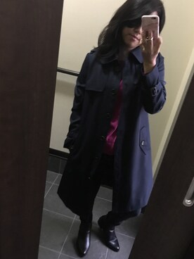 「RAY CASSIN（レイカズン）のアイテム（レインシューズ）」を使った、＊hazuki＊さん（レディース・158cm）の秋コーディネート