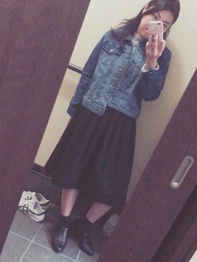 「RAY CASSIN（レイカズン）のアイテム（レインシューズ）」を使った、＊hazuki＊さん（レディース・158cm）の秋コーディネート