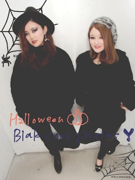 「ハロウィン」｜「アイテム（ダウンジャケット/コート）」を使った、ͣͥͫ ͥさん（レディース・159cm）の秋コーディネート