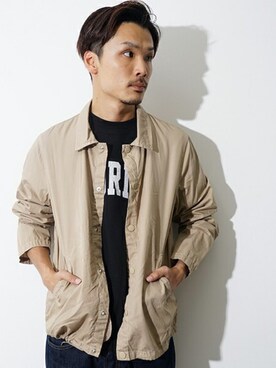 「SEVENDAYS=SUNDAY（セブンデイズサンデイ）のアイテム（ミリタリージャケット）」を使った、shigeさん（メンズ・174cm）の夏コーディネート