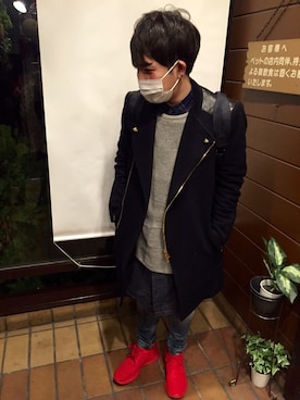 「アイテム（その他アウター）」を使った、WATAさん（メンズ・158cm・20代）の冬コーディネート