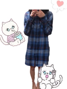 「AVAN LILY（アヴァンリリィ）のアイテム（シャツワンピース）」を使った、あみさん（レディース・153cm）の冬コーディネート