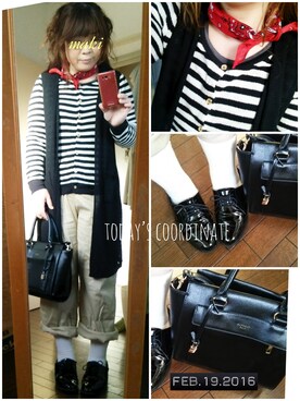 「Honeys（ハニーズ）のアイテム（ドレスシューズ）」を使った、♡♡♡さん（レディース・158cm）の冬コーディネート