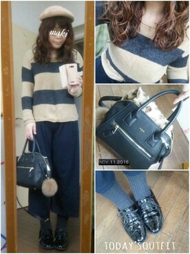 「Honeys（ハニーズ）のアイテム（ドレスシューズ）」を使った、♡♡♡さん（レディース・158cm）の秋コーディネート