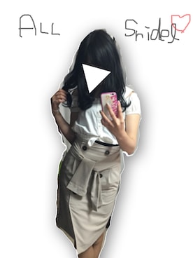 「ロングヘア」｜「アイテム（デニムジャケット）」を使った、M a y uさん（レディース・164cm）の春コーディネート