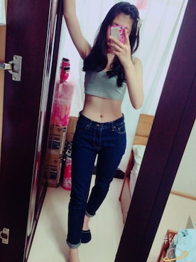 「DRWCYS」｜「アイテム（キャミソール）」を使った、M a y uさん（レディース・164cm）の夏コーディネート