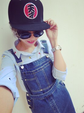 「JGのアイテム」を使った、Beckyさん（レディース・168cm）の夏コーディネート